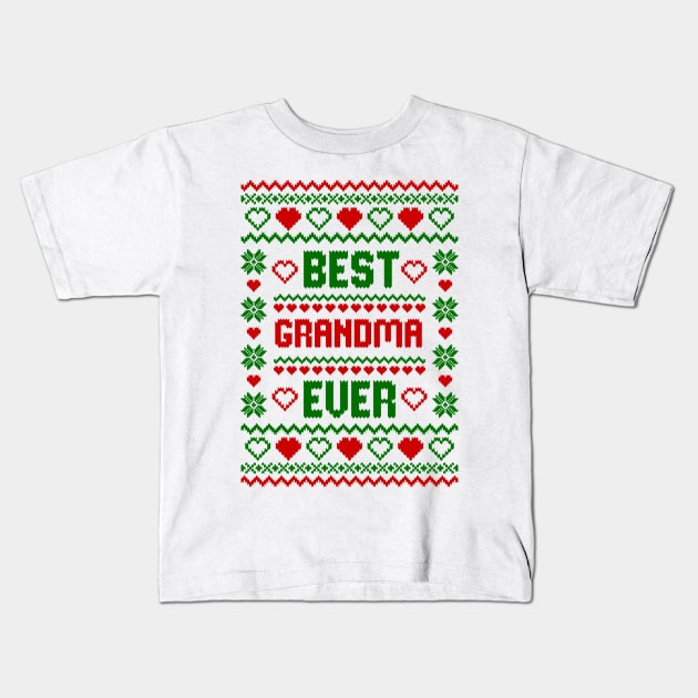 Best Grandma Ever Kids T-Shirt by Hobbybox